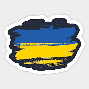 Ukraine Flag Art Sticker
